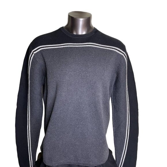 Eddie Bauer Crew Neck Sweater Mens Greay Black Winter Top Size Tall XL u - Picture 1 of 8